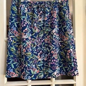 Talbots 14 Drawstring Floral Skirt